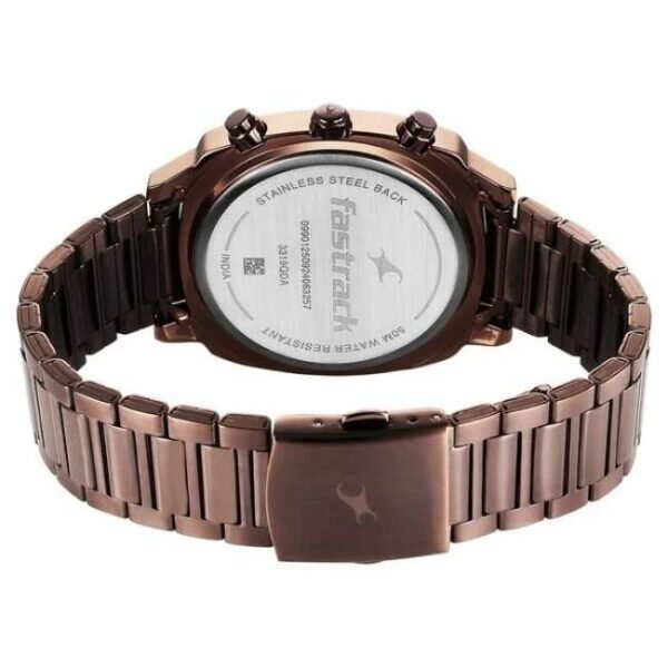 Fastrack Unisex Black Dial Quartz Watch - 3319QM01