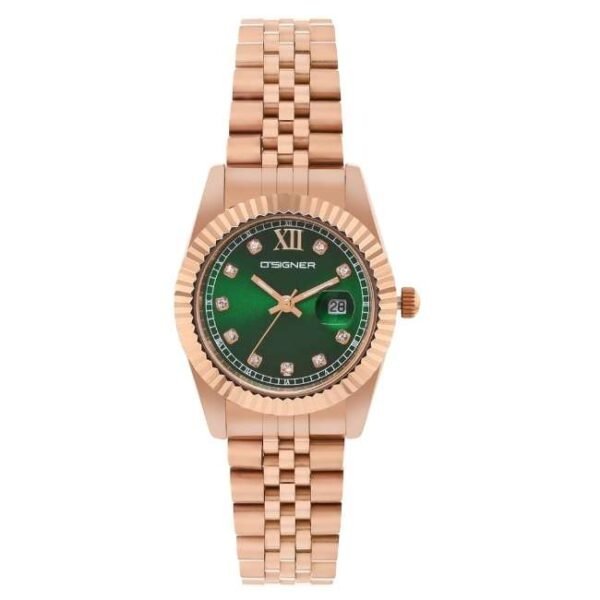 D'signer Green Dial Analog Women Watch - 521RGM.16L