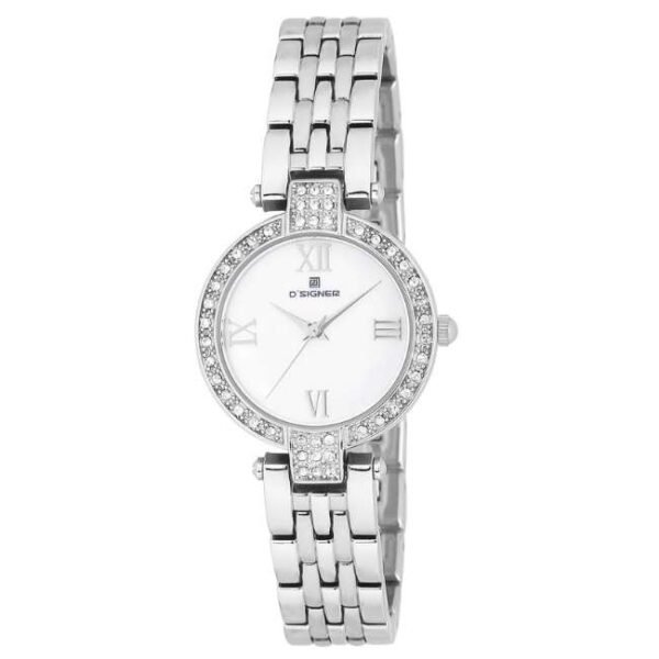 D'signer Analog White Dial Women's Watch 628SM.6L