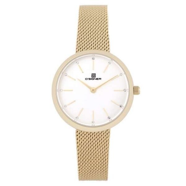 D'signer Analog White Dial Women's Watch 756SM.2L