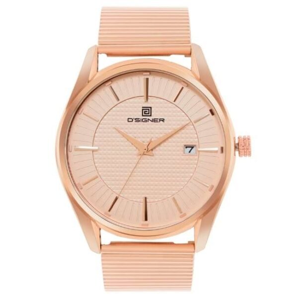 D'signer Analog Rose Gold Dial Dated Men's Watch 821RGM.11G