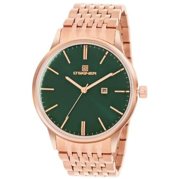 D'signer Analog Green Dial Dated Men's Watch 829RGM.16G