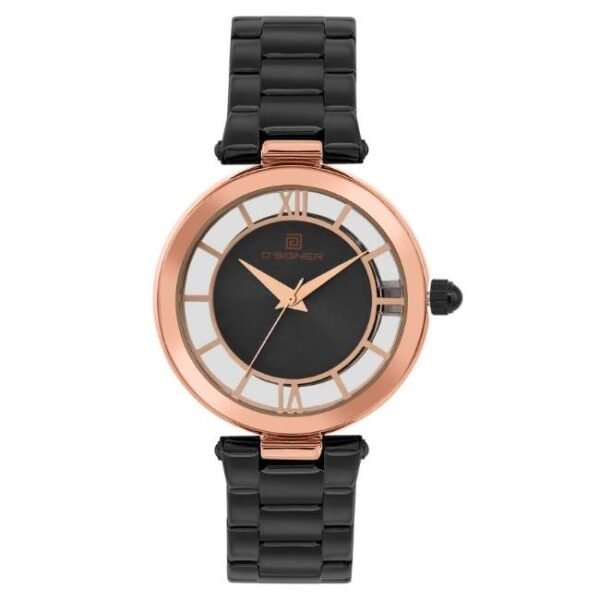 D'signer Analog Black Sunray Dial Women's Watch 839RGBM.3L