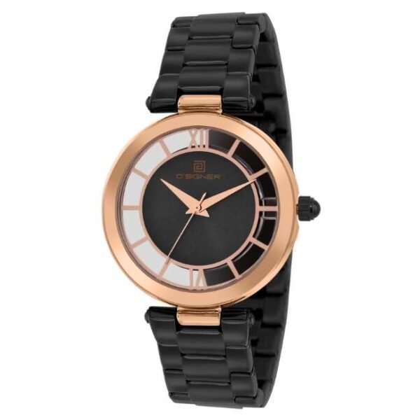 D'signer Analog Black Sunray Dial Women's Watch 839RGBM.3L