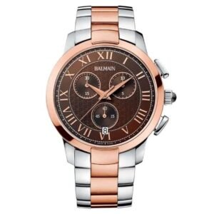 Balmain Balmain Iconic Chrono Gent Brown Dial Chronograph Watch - B53683352