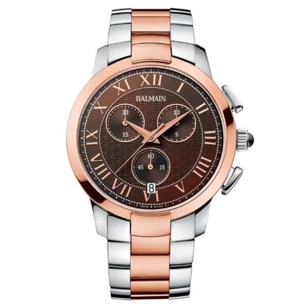 Balmain Balmain Iconic Chrono Gent Brown Dial Chronograph Watch - B53683352