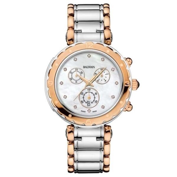 Balmain Balmainia Chrono Lady White Dial Chronograph Watch - B56383385