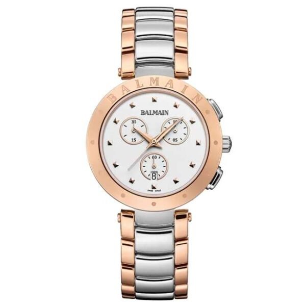 Balmain Balmainia Chrono Lady Bijou White Dial Chronograph Watch - B62583326