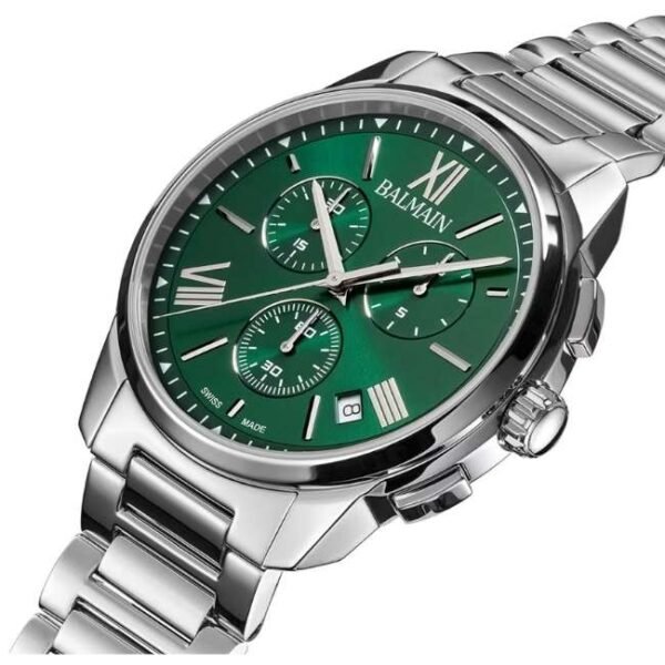 Balmain Madrigal Chrono Gent Green Dial Chronograph Watch - B74813372