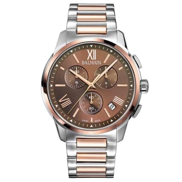 Balmain Madrigal Chrono Gent Brown Dial Chronograph Watch - B74883352