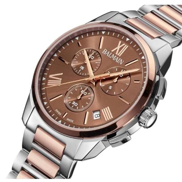 Balmain Madrigal Chrono Gent Brown Dial Chronograph Watch - B74883352