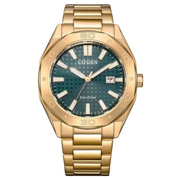 Citizen Men Green Dial Eco-Drive Watch - BM7633-81X