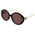 Gucci Gold Frame Women Sunglasses - GG1202S-001 57