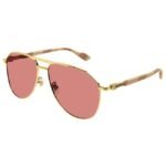 Gucci Gold Frame Men Sunglasses - GG1220S-003 59