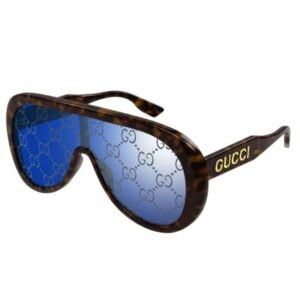 Gucci Tortoise Frame Unisex Sunglasses - GG1370S-002 99