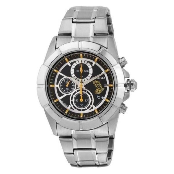 Seiko Lord Men Black Dial Chronograph Watch - SNDF13P1