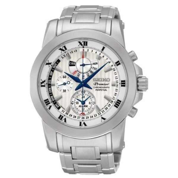 Seiko Premier Men White Dial Chronograph Watch - SPC159P1