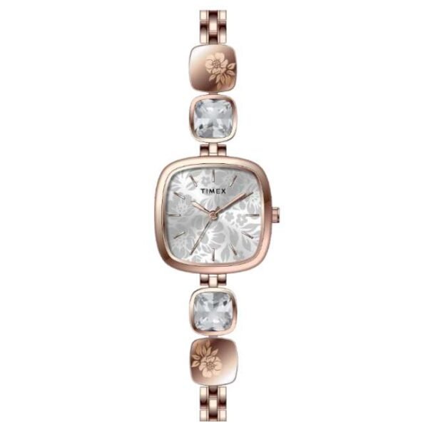 Timex Floral Cascade Women Silver Dial Quartz Watch - TWEL21001