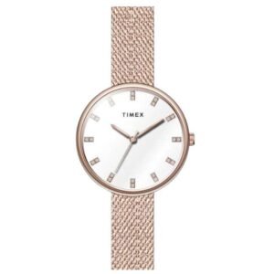 Timex Amber Women White Dial Quartz Watch - TWEL21502