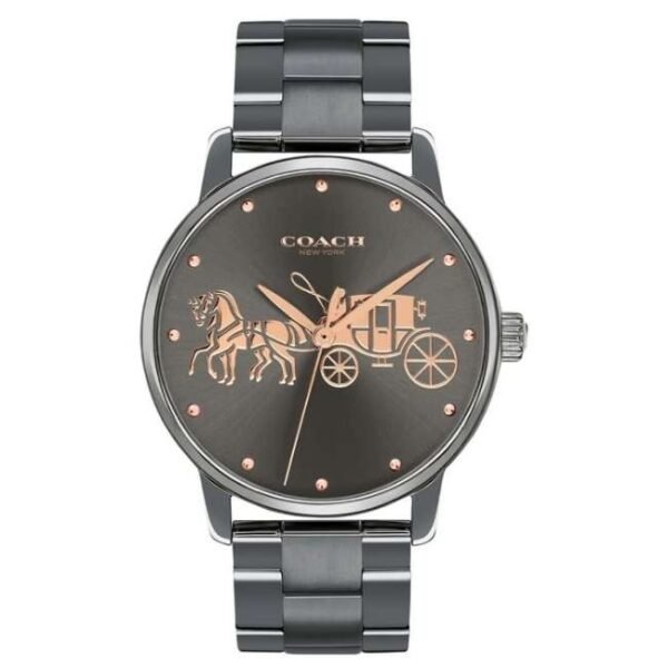 Coach Grand Women Grey Dial Quartz Watch - 14502924