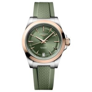 longines green leather men watch l34305029