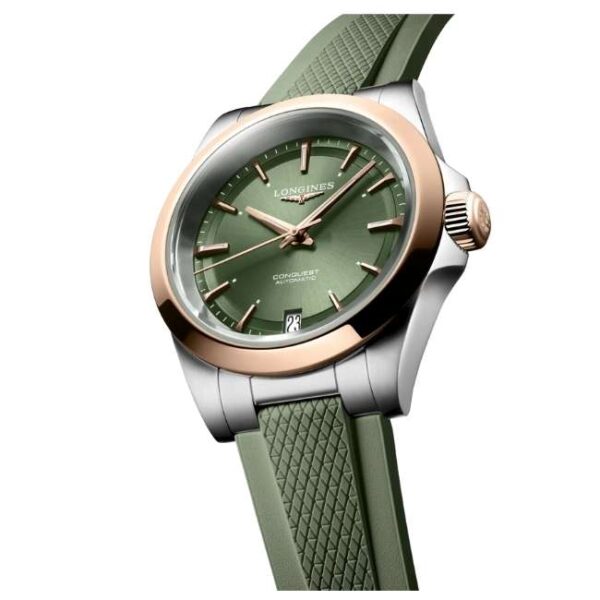 longines green leather men watch l34305029