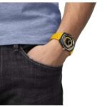 tissot silicon yellow men watch t1454079705700