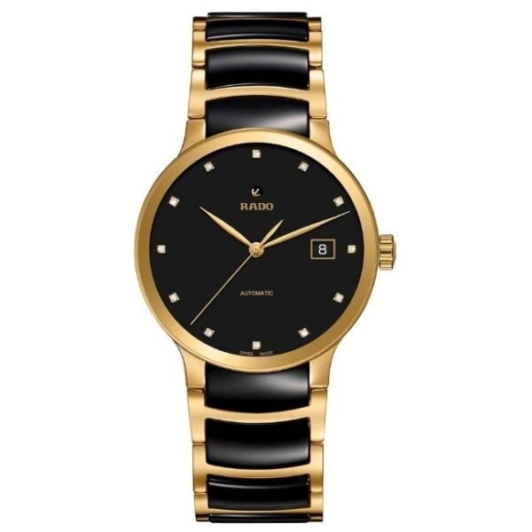 Rado Stainless Steel Black & Yellow Gold Men Watch R30079762