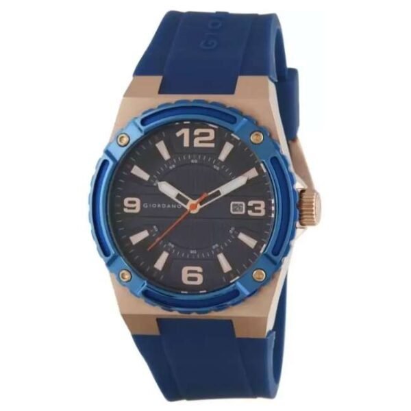 Giordano Blue Dial Silicon Strap Men'S Watch 1868-05