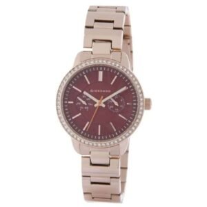 giordano brown women metal watch 2881-55