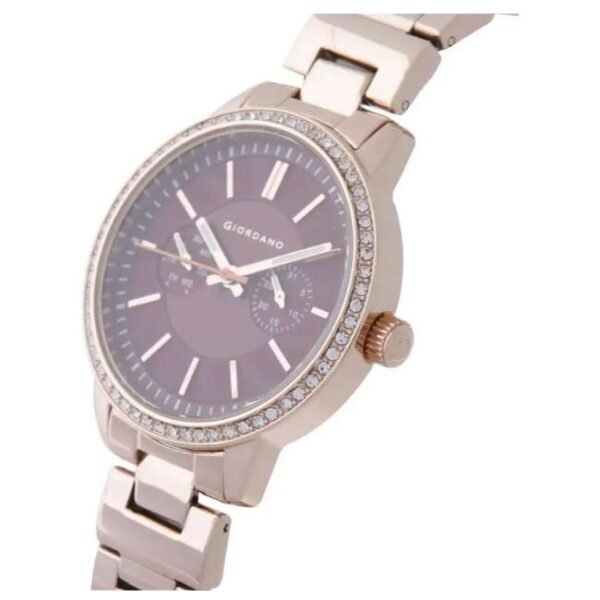 giordano brown women metal watch 2881-55