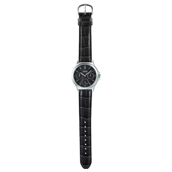 Casio Enticer Leather Band Women Black Watch A1149