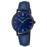 Casio Enticer Leather Women Blue Watch A2001