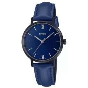 Casio Enticer Leather Women Blue Watch A2001