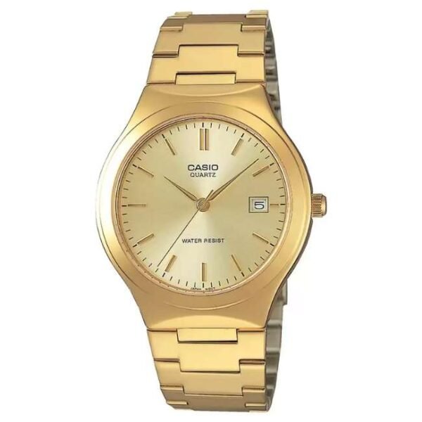 Casio Enticer Leather Men Gold Watch A2299