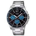 Casio Enticer Leather Black Men Watch A950