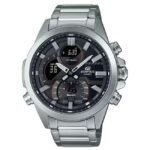 Casio Edifice Leather Silver Men Watch EX545