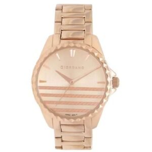 Giordano Womens Rose Gold Dial Analogue Metallic Watch - Gd-2036-33