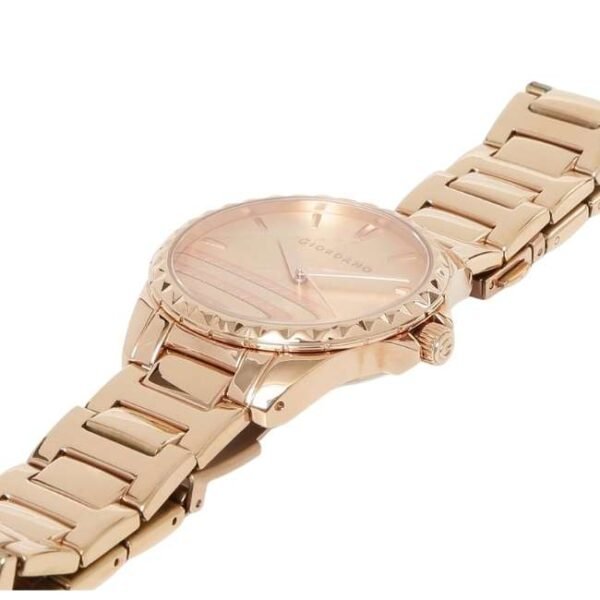 Giordano Womens Rose Gold Dial Analogue Metallic Watch - Gd-2036-33