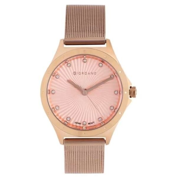 Giordano Womens Pink Dial Metallic Analogue Watch - Gd-2045-22