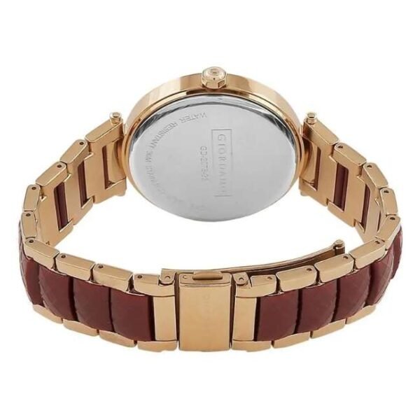 Giordano Womens Red Dial Metallic Analogue Watch - Gd-2073-33