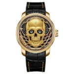 Lucky Harvey Craftmanship Series Gold Skull Limited Edition Automatic Watch Lh/Gd/Sl-27
