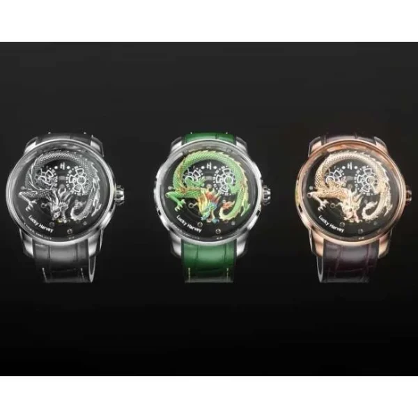 Lucky Harvey Craftsmanship Series Green Dragon Automatic Watch Lh/Gn/Dn-30
