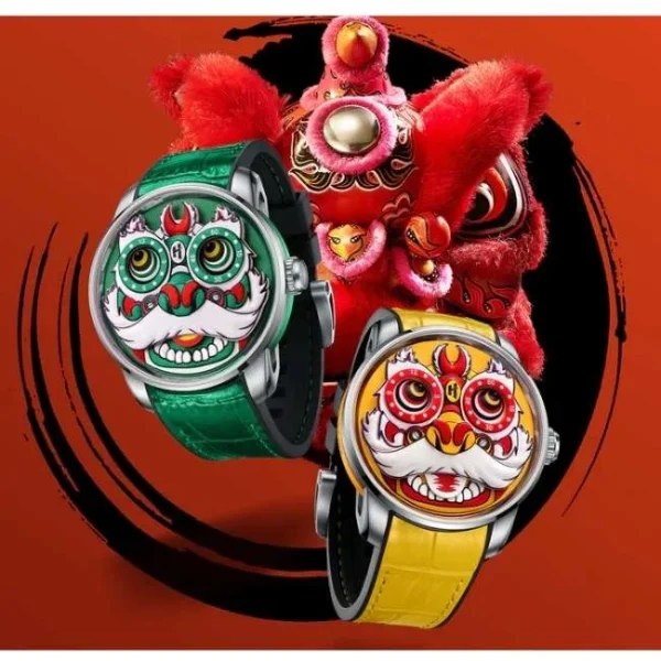 Lucky Harvey Fun Series Green Lion Dance Automatic Watch Lh/Gn/Ld-07