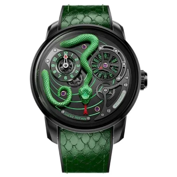 Lucky Harvey Craftmanship Series Green Snake Automatic Watch Lh/Gn/Se-26