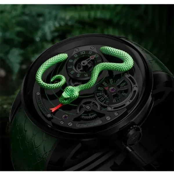 Lucky Harvey Craftmanship Series Green Snake Automatic Watch Lh/Gn/Se-26