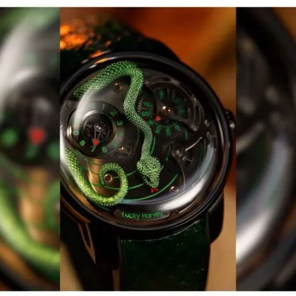 Lucky Harvey Craftmanship Series Green Snake Automatic Watch Lh/Gn/Se-26
