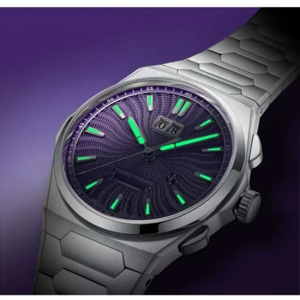 Lucky Harvey Sound Of Nature Purple Chiming Limited Edition Automatic Watch Lh/Pe/Cg-21