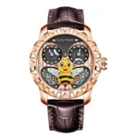 Lucky Harvey Fun Series Rose Gold Honey Bee Automatic Watch Lh/Rg/Be-02