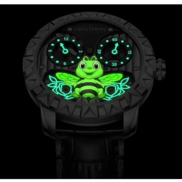 Lucky Harvey Fun Series Rose Gold Honey Bee Automatic Watch Lh/Rg/Be-02